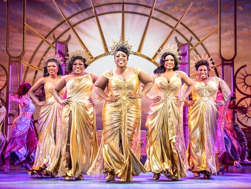 Disney's Hercules - The Muses (Brianna Ogunbawo, Candace Furbert, Malinda Parris, Sharlene Hector, Robyn Rose-Li) Photo by Johan Persson ©Disney