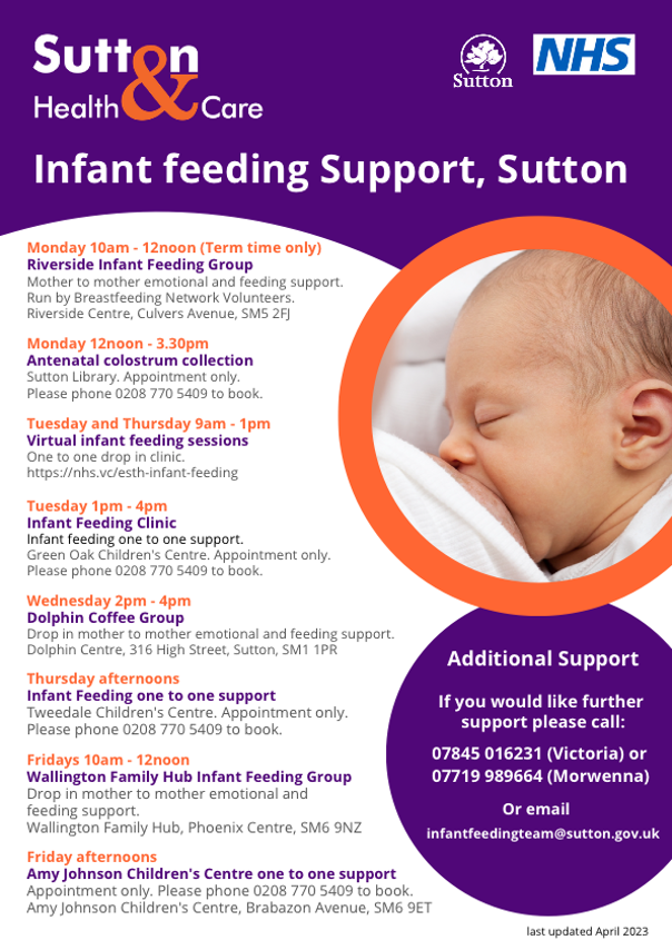 Infant feeding Support  - April 2023