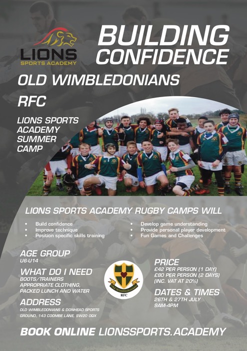 Old Wimbledonian RFC Summer Flyer copy