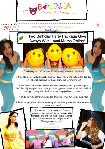 Local Mums Online Prize Info:Flyer for Promo