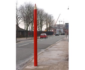 Marshalls Street Furniture Ferrocast Giant Pencil bollard 1