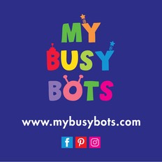 My Busy Bots Logo with info
