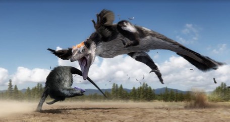 raptor attacking