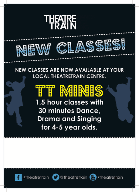 Theatretrain NEW CLASSES A5 leaflet v2 MINIS PRINT Family Grapevine